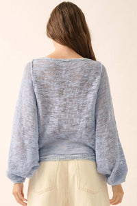 Feels So Good Burnout Knit Dolman-Sleeve Sweater - ShopPromesa