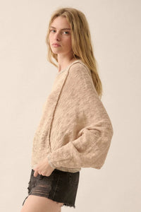 Feels So Good Burnout Knit Dolman-Sleeve Sweater - ShopPromesa