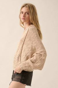 Feels So Good Burnout Knit Dolman-Sleeve Sweater - ShopPromesa