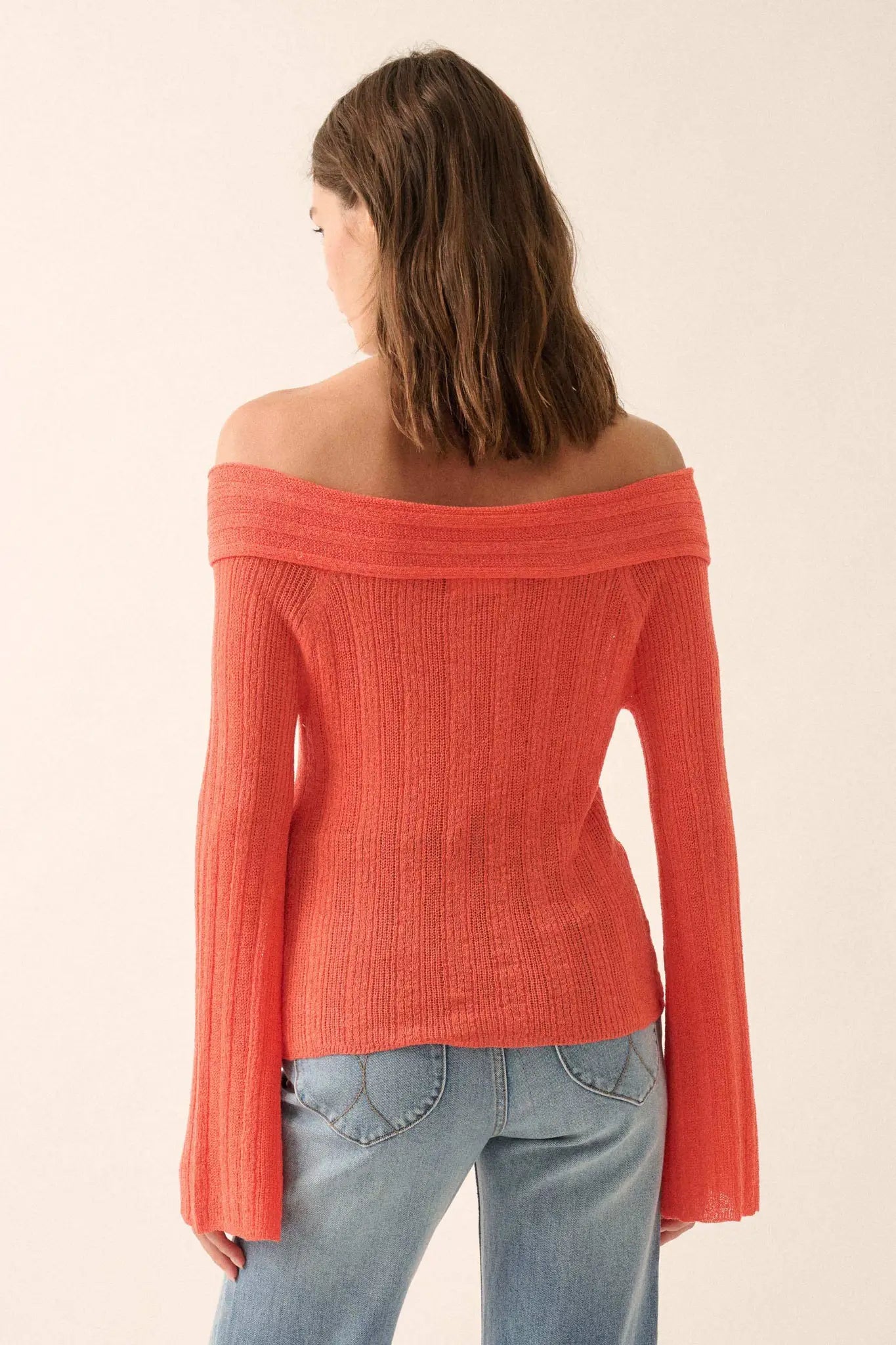 Dear Diary Off-Shoulder Tie-Front Cardigan - ShopPromesa