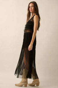 Softest Sigh Sheer Tulle Tie-Front Maxi Top - ShopPromesa