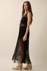 Softest Sigh Sheer Tulle Tie-Front Maxi Top - ShopPromesa
