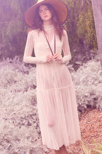 Softest Sigh Sheer Tulle Tie-Front Maxi Top - ShopPromesa