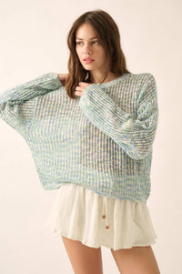 Beautifully Free Ribbed Open-Knit Oversize Sweater - ShopPromesa