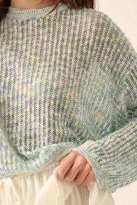 Beautifully Free Ribbed Open-Knit Oversize Sweater - ShopPromesa