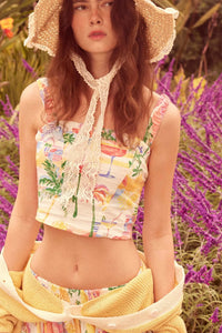 Personal Paradise Tropical-Print Cropped Cami Top - ShopPromesa