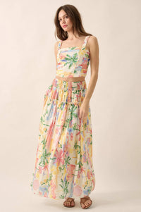 Personal Paradise Tropical-Print Cropped Cami Top - ShopPromesa