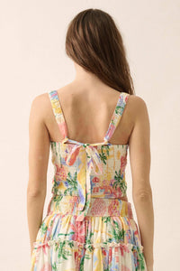 Personal Paradise Tropical-Print Cropped Cami Top - ShopPromesa
