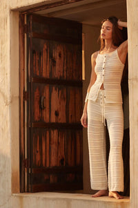 Inner Peace Crochet Knit Buttoned Cami Top - ShopPromesa