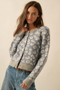 Animal Nature Leopard Jacquard-Knit Cardigan - ShopPromesa