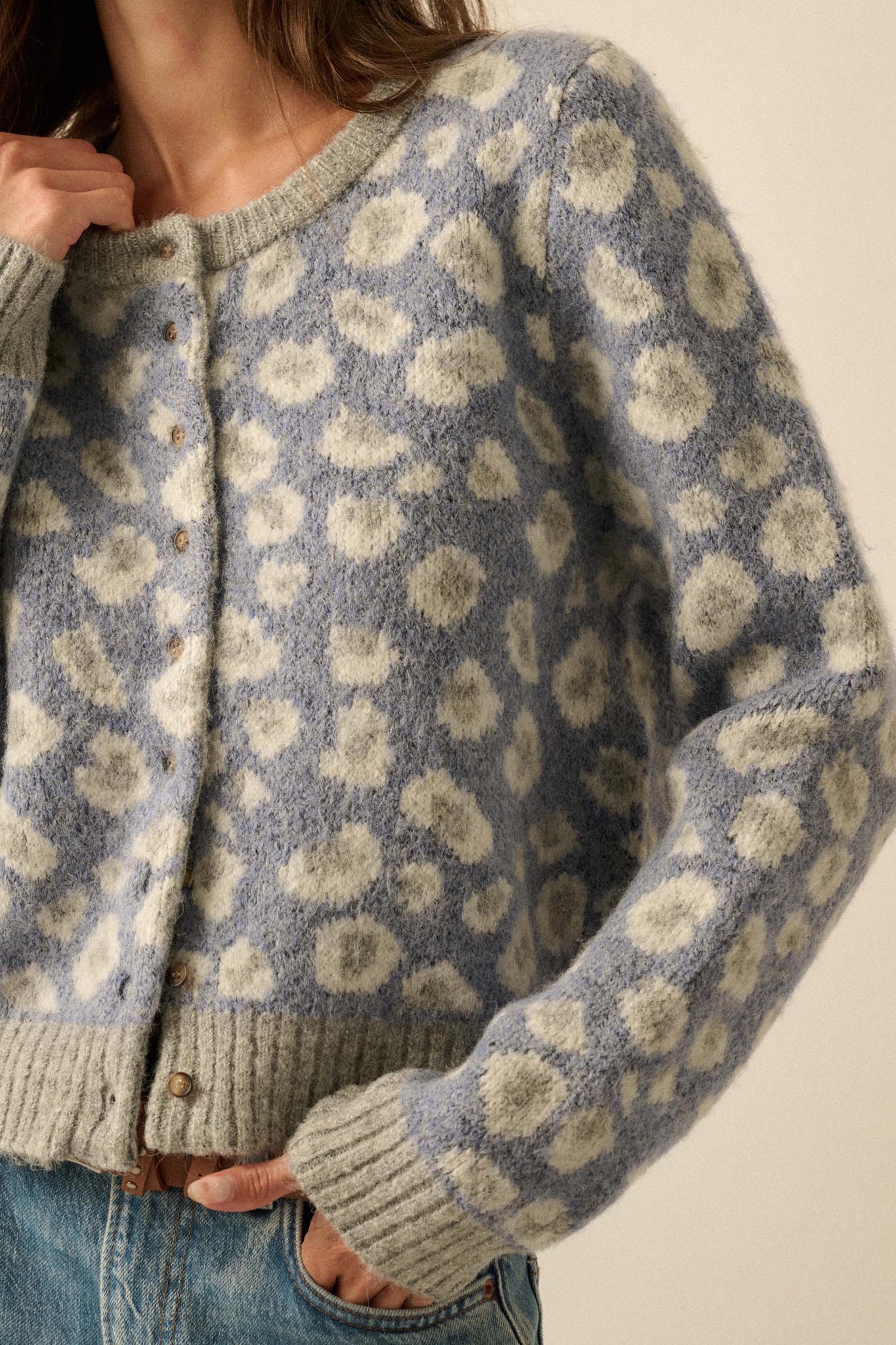 Animal Nature Leopard Jacquard-Knit Cardigan - ShopPromesa