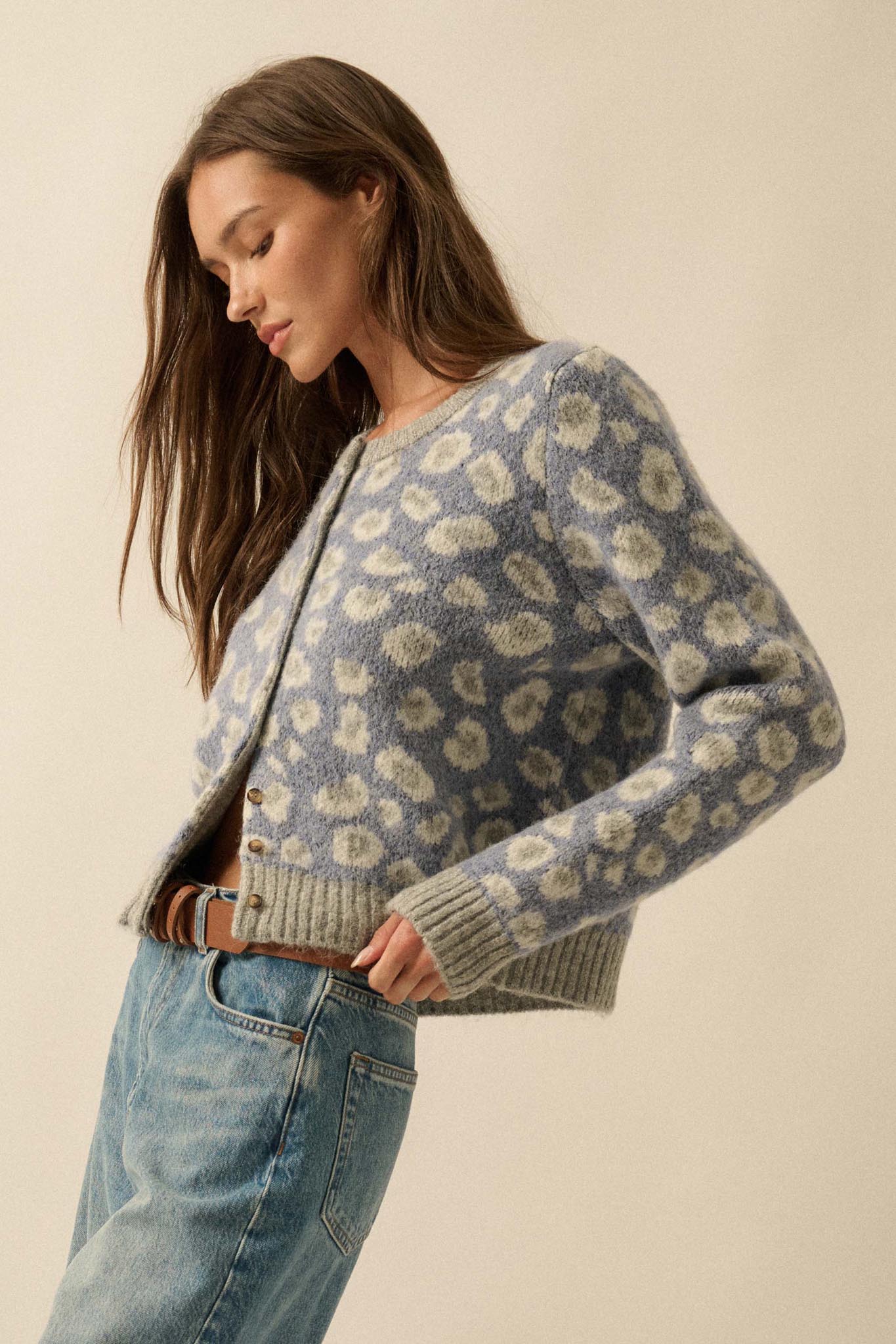 Animal Nature Leopard Jacquard-Knit Cardigan - ShopPromesa