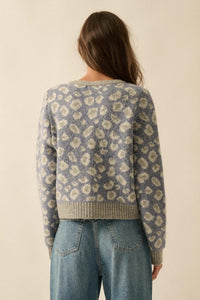 Animal Nature Leopard Jacquard-Knit Cardigan - ShopPromesa