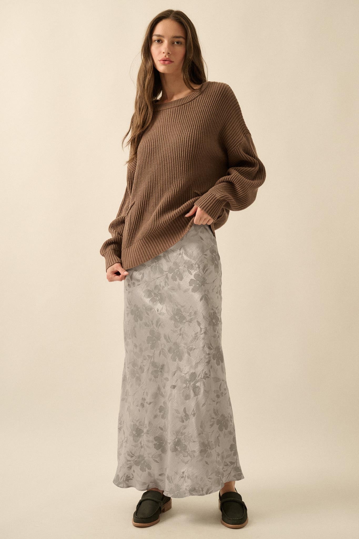 Peaceful Mood Ribbed Knit Exposed-Seam Sweater - ShopPromesa