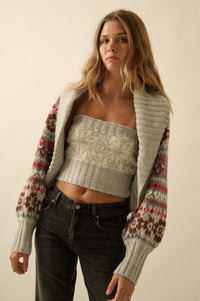 Après Chic Alpine-Knit Shrug and Tube Top Set - ShopPromesa