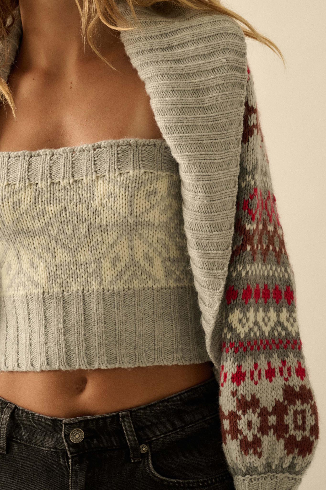 Après Chic Alpine-Knit Shrug and Tube Top Set - ShopPromesa