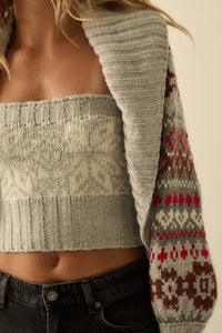 Après Chic Alpine-Knit Shrug and Tube Top Set - ShopPromesa