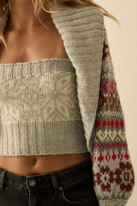 Après Chic Alpine-Knit Shrug and Tube Top Set - ShopPromesa