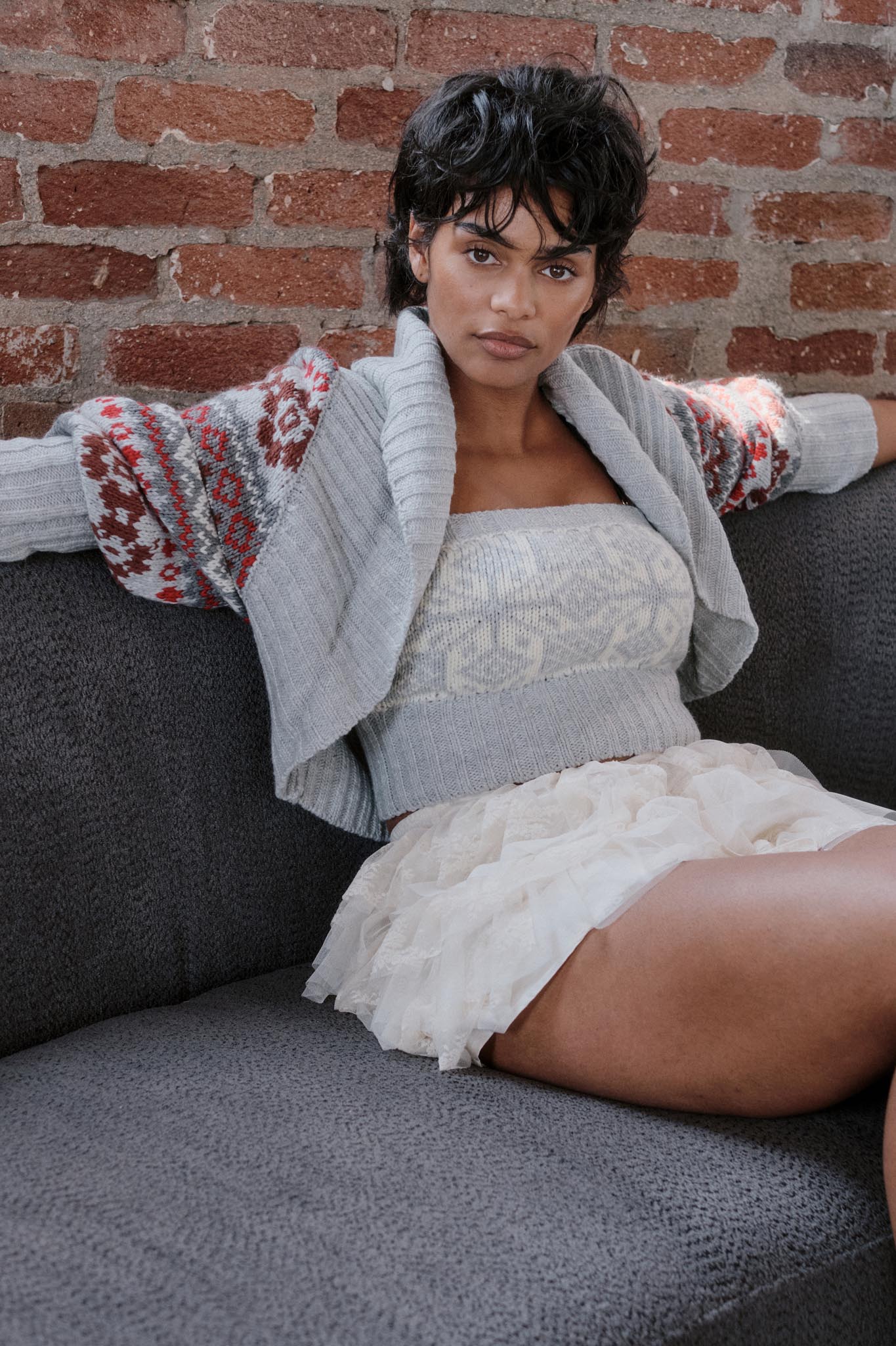 Après Chic Alpine-Knit Shrug and Tube Top Set - ShopPromesa