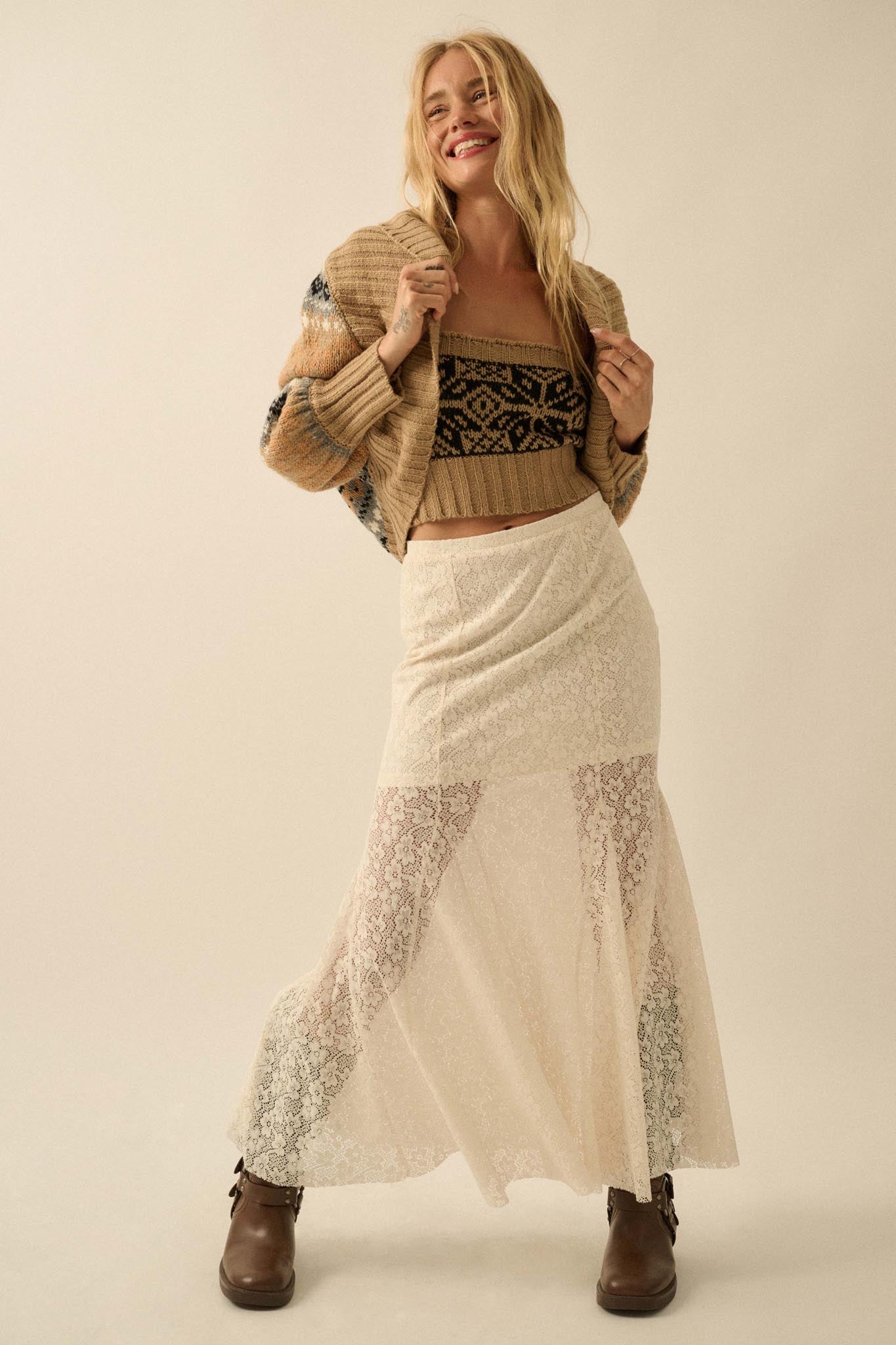 Après Chic Alpine-Knit Shrug and Tube Top Set - ShopPromesa