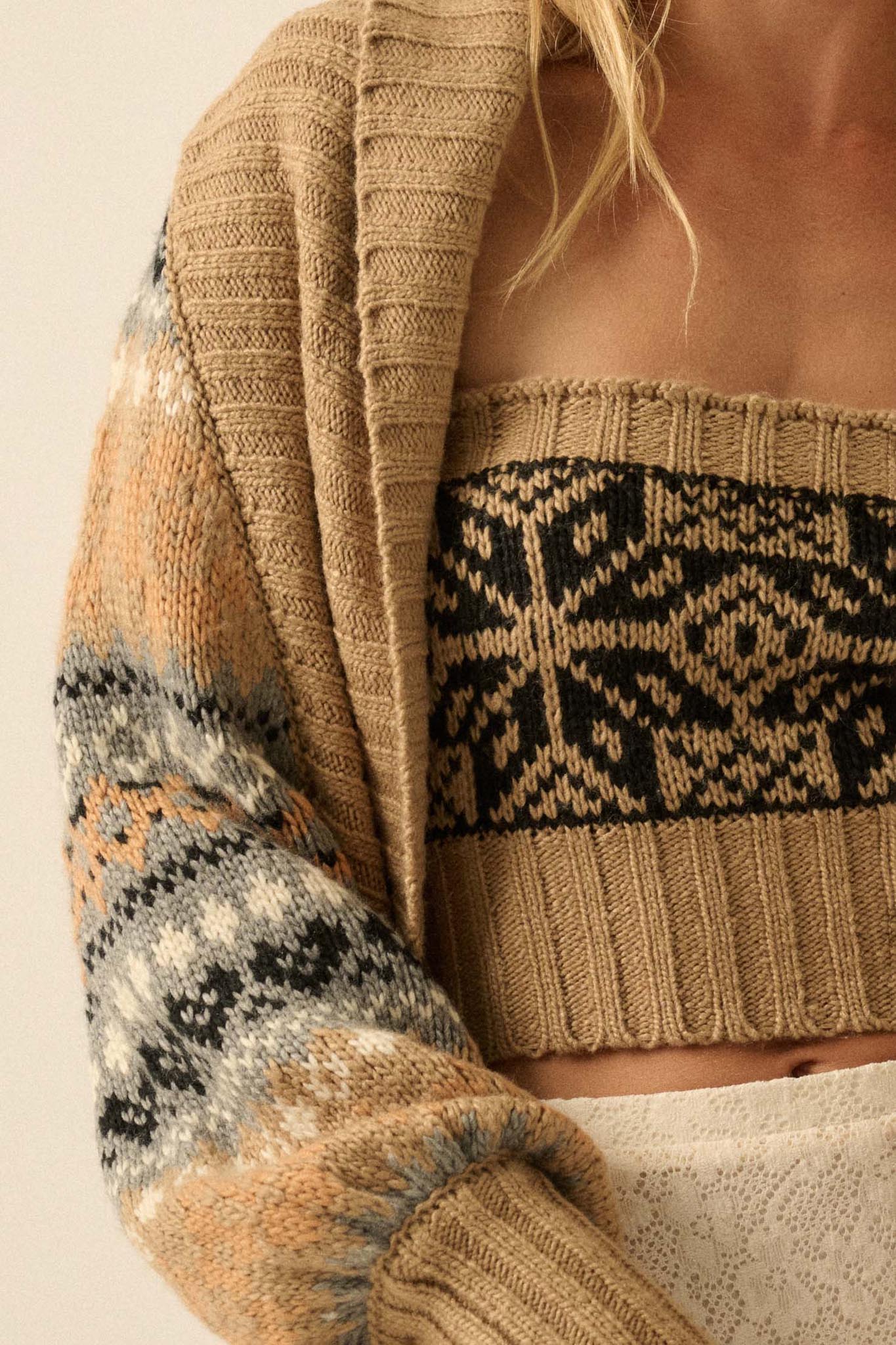 Après Chic Alpine-Knit Shrug and Tube Top Set - ShopPromesa