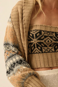 Après Chic Alpine-Knit Shrug and Tube Top Set - ShopPromesa
