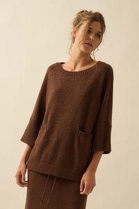 Promise the Label Textured Knit Tunic Sweater - ShopPromesa