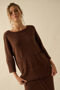Promise the Label Textured Knit Tunic Sweater - ShopPromesa