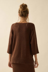 Promise the Label Textured Knit Tunic Sweater - ShopPromesa