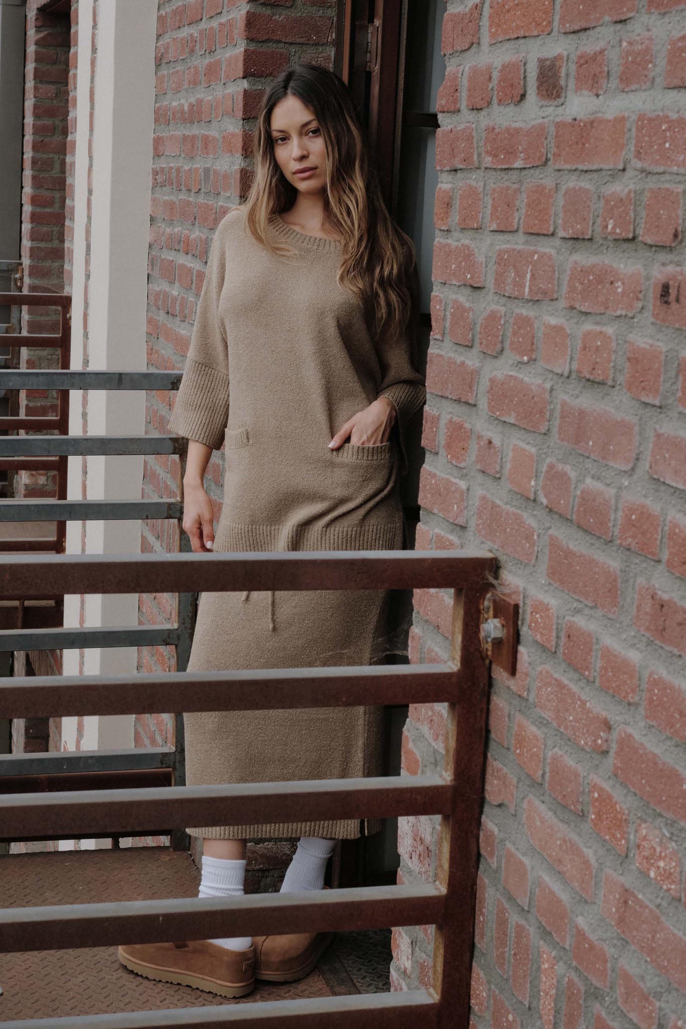 Promise the Label Textured Knit Tunic Sweater - ShopPromesa