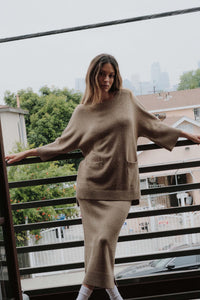 Promise the Label Textured Knit Tunic Sweater - ShopPromesa