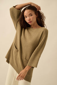 Promise the Label Textured Knit Tunic Sweater - ShopPromesa