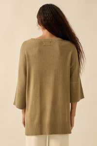 Promise the Label Textured Knit Tunic Sweater - ShopPromesa