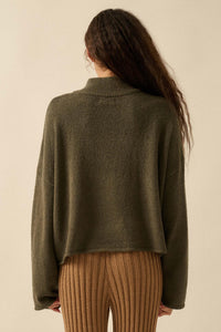 Promise the Label Textured Knit Half-Zip Sweater - ShopPromesa