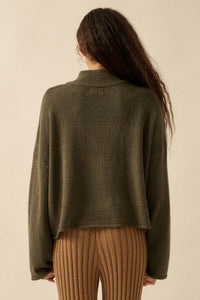 Promise the Label Textured Knit Half-Zip Sweater - ShopPromesa