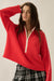 Promise the Label Textured Knit Half-Zip Sweater