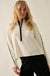 Promise the Label Textured Knit Half-Zip Sweater