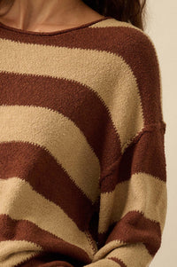 Promise the Label Striped Rolled-Edge Sweater - ShopPromesa