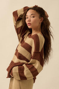 Promise the Label Striped Rolled-Edge Sweater - ShopPromesa