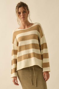 Promise the Label Striped Rolled-Edge Sweater - ShopPromesa
