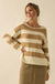 Promise the Label Striped Rolled-Edge Sweater - ShopPromesa