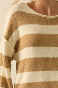 Promise the Label Striped Rolled-Edge Sweater - ShopPromesa