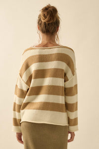 Promise the Label Striped Rolled-Edge Sweater - ShopPromesa