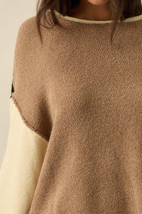 Promise the Label Colorblock Rolled-Edge Sweater - ShopPromesa