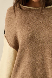 Promise the Label Colorblock Rolled-Edge Sweater - ShopPromesa