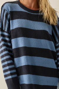 Promise the Label Paneled Striped Sweater - ShopPromesa