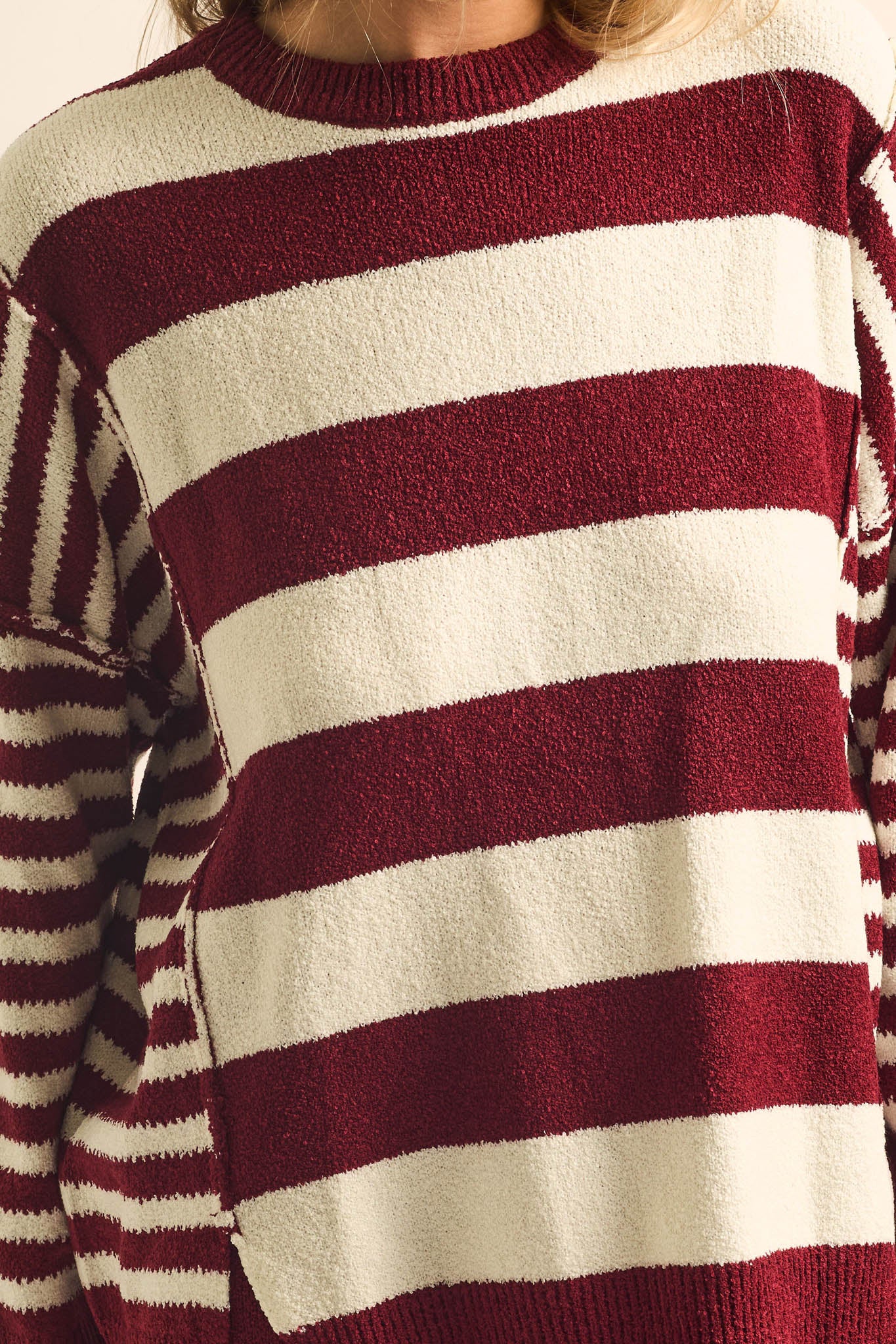 Promise the Label Paneled Striped Sweater - ShopPromesa