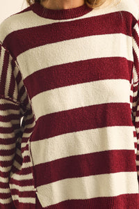 Promise the Label Paneled Striped Sweater - ShopPromesa