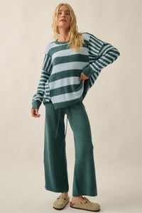 Promise the Label Paneled Striped Sweater - ShopPromesa