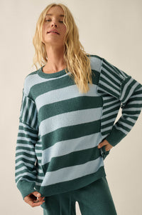 Promise the Label Paneled Striped Sweater - ShopPromesa